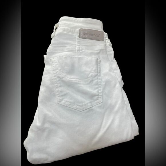 Jeckerson White Denim Jeans Sz. 24 Made in Italy Runs 26” - Picture 4 of 12
